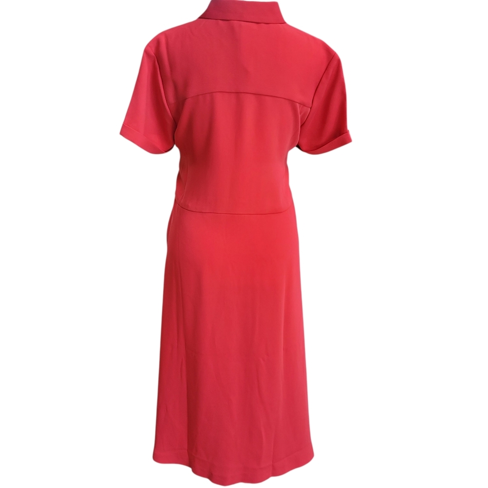 *NWT* J.Jill Elegant Poppy Red Button-Front Belted Shirt Dress Size S - Picture 3 of 9